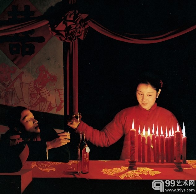 王沂东  《醉新郎》 布面油画 150×250cm 2005年作