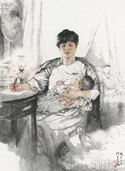 何家英作品《杨开慧》