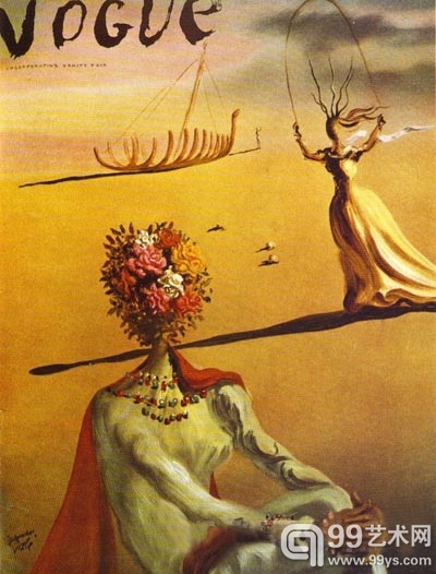萨尔瓦多·达利（Salvador Dali）为《Vogue》创作的封面