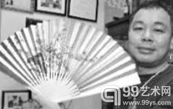 梅兰芳作画的折扇