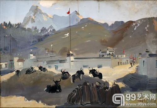 吴冠中《帕里之晨》1961年 油彩布面 54×80 cm