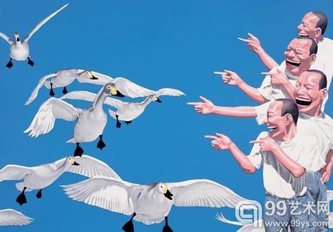 岳敏君《大天鹅》