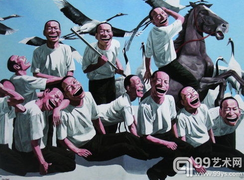 岳敏君《希阿岛的屠杀》