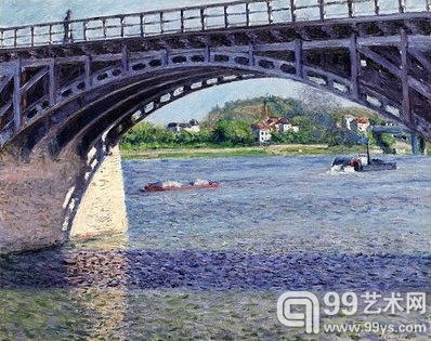 《阿尔让特伊桥与塞纳河》(Le Pont d’Argenteuil et la Seine)：居斯塔夫·卡耶博特