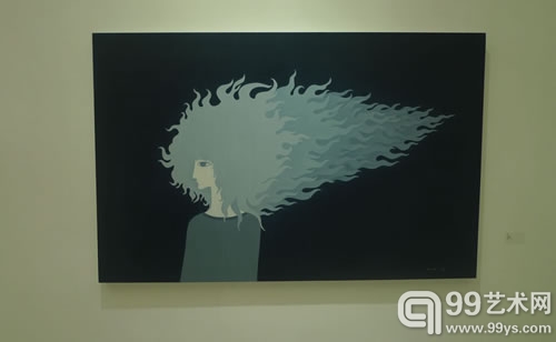 《风》牟林童 布面油画