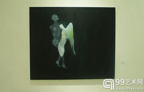 《所以你在这里，我孤单的天使，和我漫步人生中吧》牟林童 布面油画