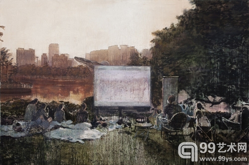 吕松 《Open air cinema 》2011年 140x210cm