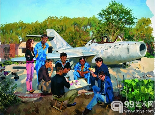 2010 “金城飞机场”300x400cm 布面油画