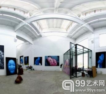 图为艺术家赵能智ipad作品集更新后的艺术家360度全景工作室界面