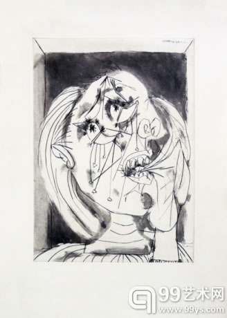 军械库艺博会参展作品，Pablo Picasso's "La Femme qui pleure. III," 1937