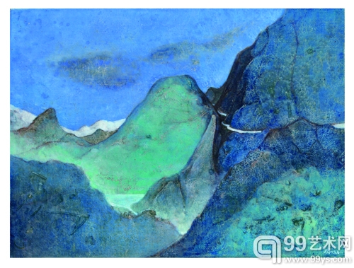 黄晓兵《空山》 40X30cm 木板坦培拉2009