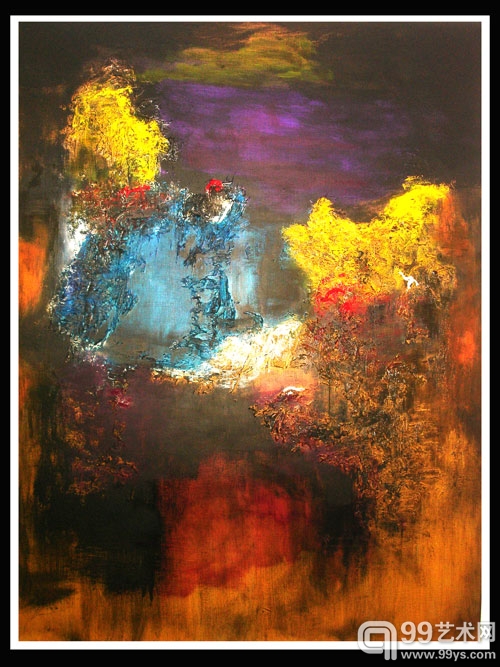 伯恩-沙漠芬芳-亚麻布面混合-150x200cm-2008