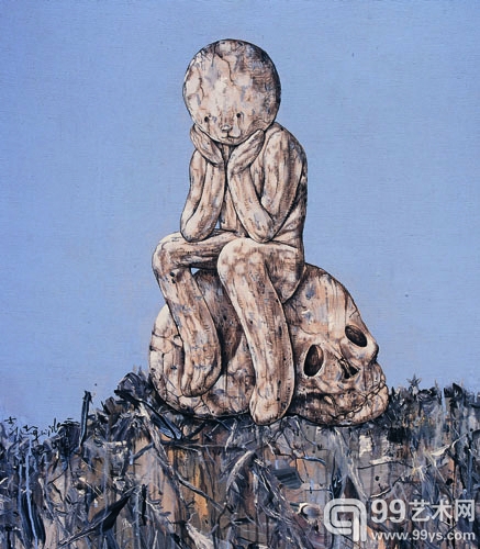 李继开 再见，蓝天 2011 布面丙烯 80.5×70.5 cm