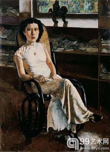 《徐悲鸿 1939年作珍妮小姐画像》