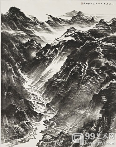 山河正气，许钦松，中国画，180x145cm，2011年