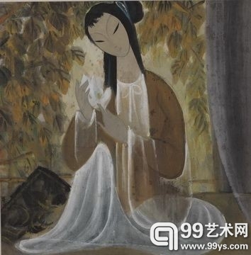 点击进入下一页 林风眠《赏花仕女》