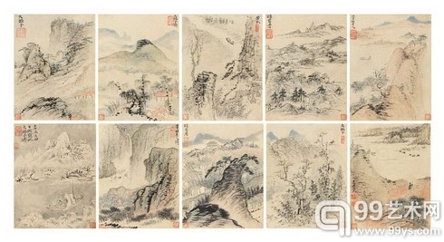 石涛 《细笔山水册》