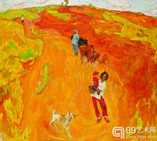 罗尔纯《山间小道》油彩 画布 150×164 cm 2009