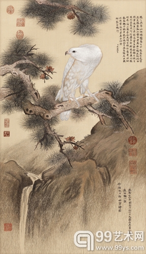 苏绣 白鹰