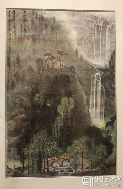 李可染《苍岩白练图》 布面油画 70X46cm   估价RMB：10,000,000—15,000,000