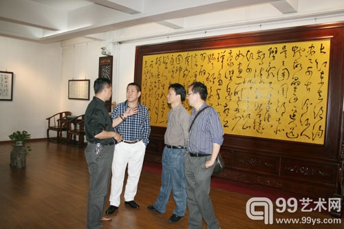 李斌权音乐书法个人展在云峰画苑开幕现场
