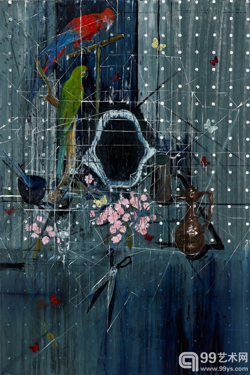 达明安·赫斯特《两只鹦鹉》，2010年作品