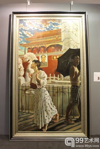 赵半狄《蝴蝶》1990年   布面油画  250X140cm 估价RMB：14,000,000—18,000,000