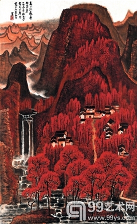李可染《万山红遍》