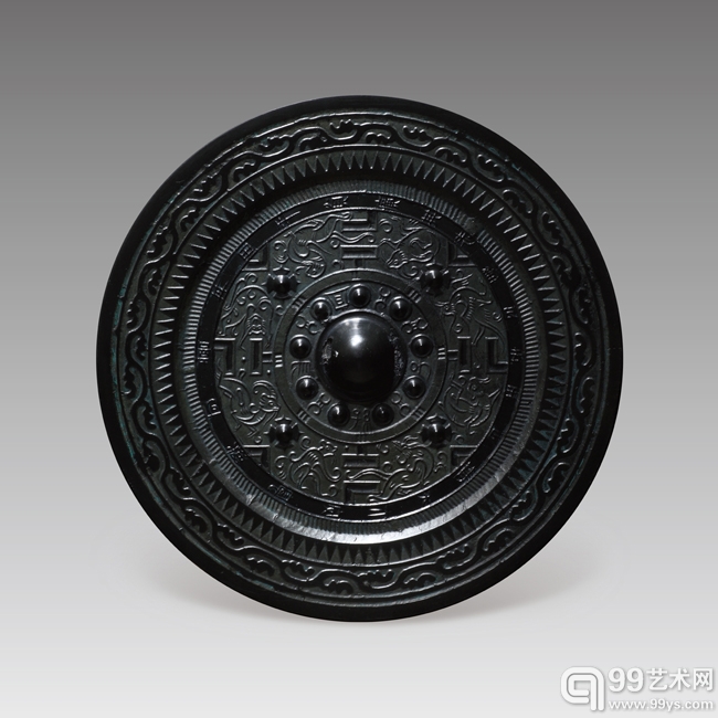刘氏去王氏持铭规矩镜 直径15.2cm 重620g