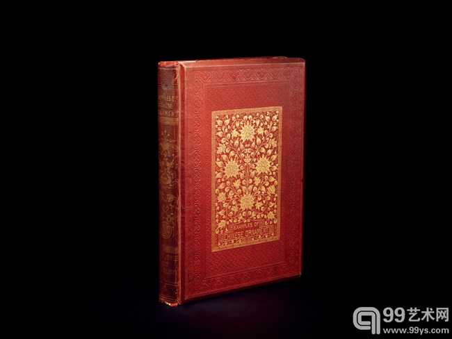 1867年伦敦原版初印《中国古代宫廷纹饰集锦》豪华精装本一册（黄兴毛笔签名本），尺寸：35.8×24.5cm