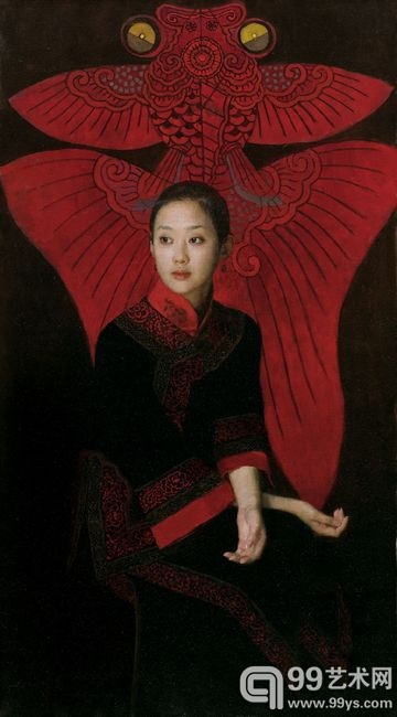 陈衍宁《等待蓝天》 2006年  尺寸 147×81cm