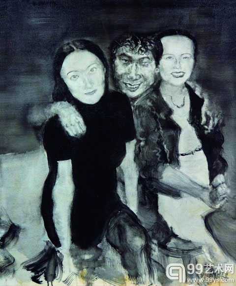 周春芽《朋友篇No.2》布面油画 60×72cm 1996年