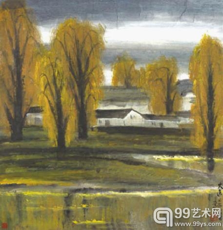 林风眠（b.1932） 《秋色图》 66×65cm  RMB 1,500,000-2,000,000