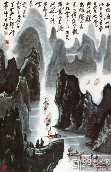 上海天衡2012春拍之李可染《漓江胜揽》