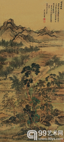 王翚 溪塘佳趣图 136×61cm 成交价2185万元