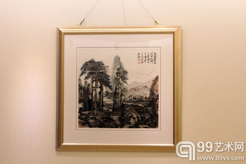  大土三阳山水画精品展开幕式现场