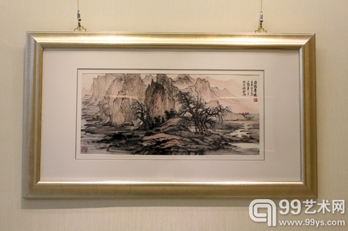  大土三阳山水画精品展开幕式现场