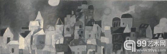 阿卡巴. 帕达姆西 1959 年作 《城市风景》 112.4 ×348 cm