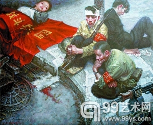  高小华《为什么》布面油画150cmX180cm 1993年