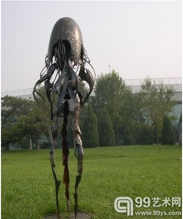 郭子龙作品《痕迹之水母》钢铁焊接 2002