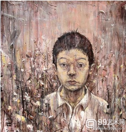 李继开作品《老之将至的肖像》.97×100cm.布面丙烯