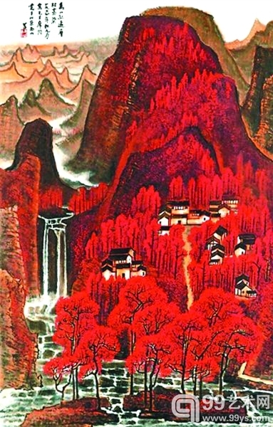 李可染《万山红遍》