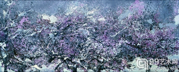 洪凌 Hong Ling沁香Plum Aroma 80 x 200cm 布面油画 Oil on Canvas 2012.jpg