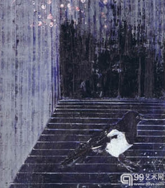 达明安·赫斯特四幅喜鹊主题画作中的一幅
