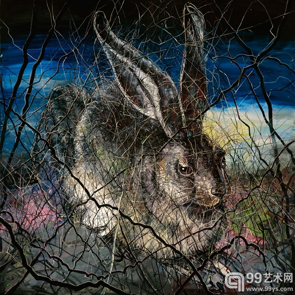 Hare-兔子,-400x400cm(in-2-panels),-oil-on-canvas,-2012.jpg