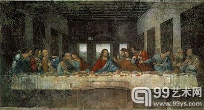 达芬奇的《最后的晚餐》﹝The last Supper﹞,1498 年,湿壁画，460 x 880 公分,葛拉吉埃修道院，米兰 ﹝Milan﹞，意大利