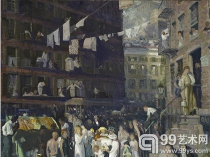 George Bellows，美国，1913，布面油画，洛杉矶郡立基金会收藏