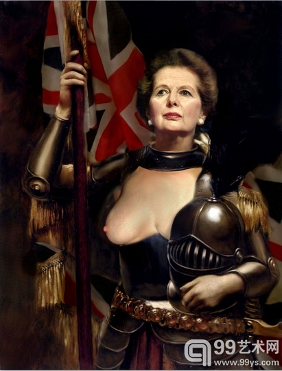 瑞恩·佩舍·丹尼尔斯（Karine Percheron-Daniels）作品《玛格丽特·撒切尔裸体画像》（Margaret Thatcher Nude）