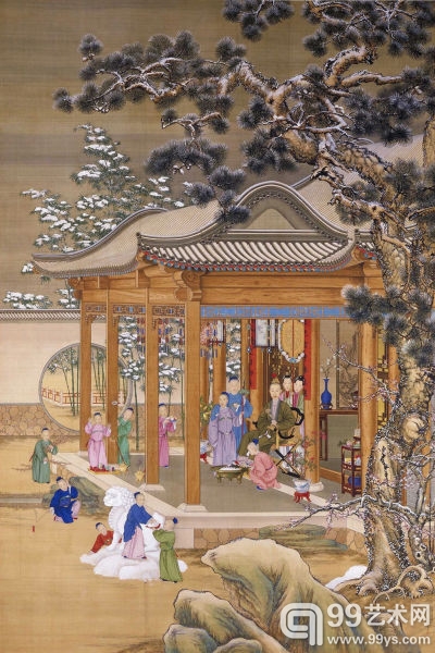 弘历雪景行乐图