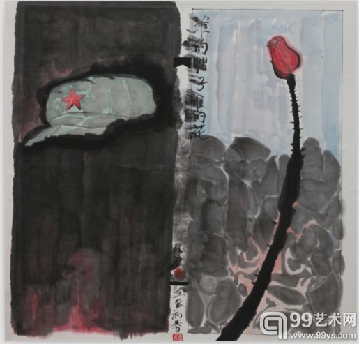 张渡 穹影 纸本水墨 60x60cm 2012